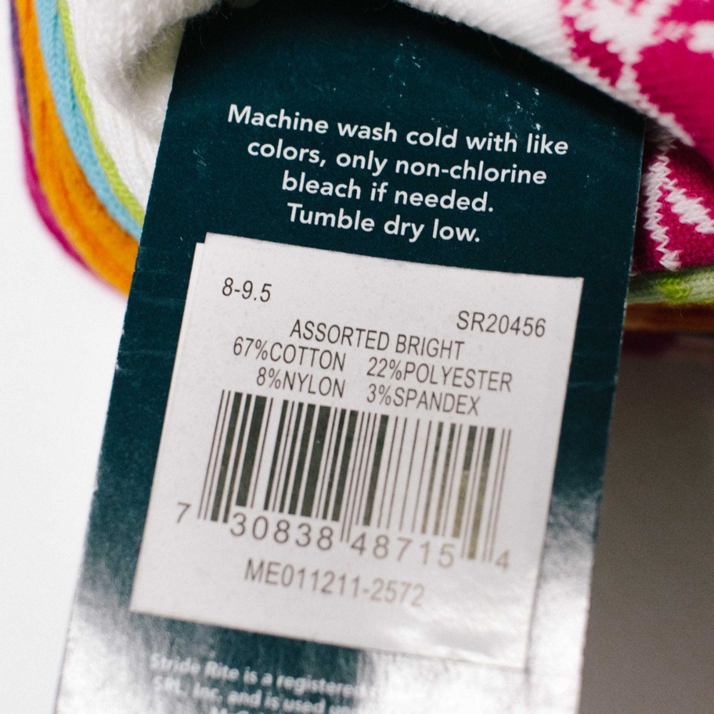 NWT Stride Rite multicolored socks, bundle of 4 - Picture 6 of 7